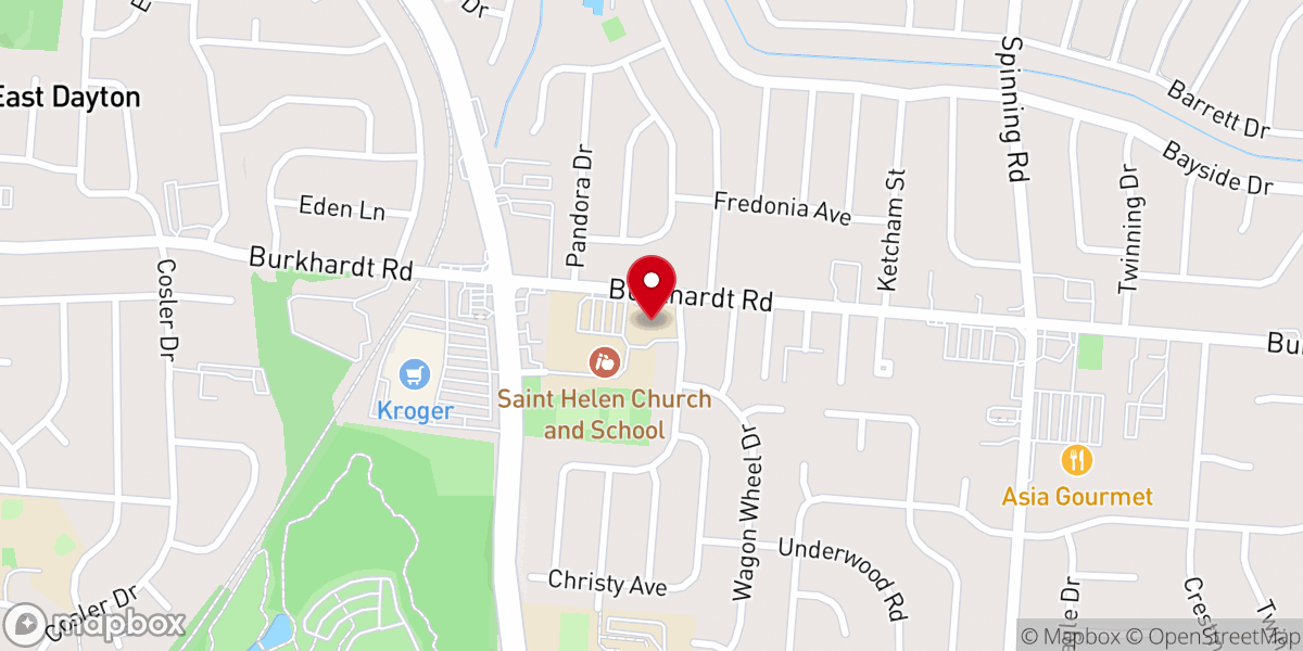 Map showing location of Saint Helen Catholic Church