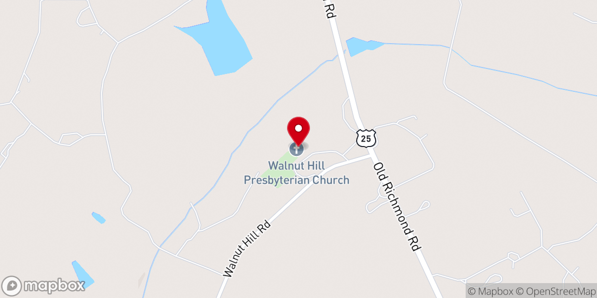 Map showing location of Walnut Hill Presbyterian Church