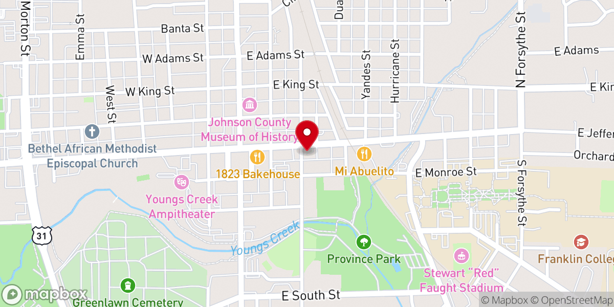 Map showing location of Church on Jefferson