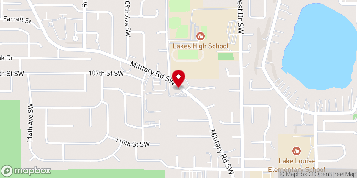 Map showing location of Legacy Baptist Church