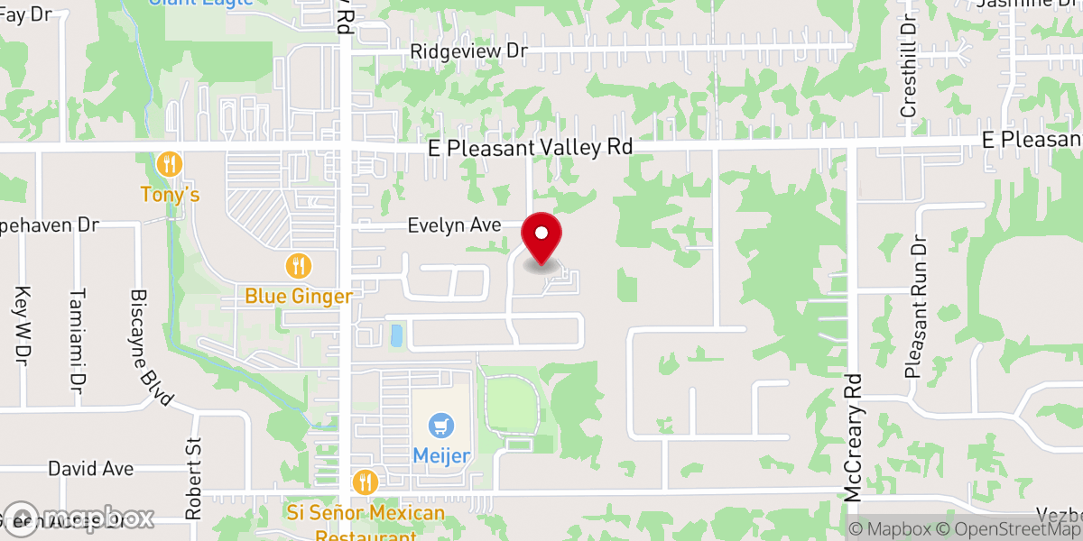 Map showing location of Seven Hills United Methodist Church
