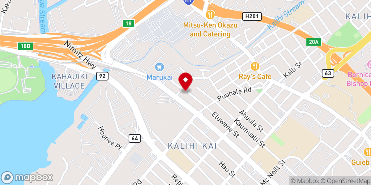 Map showing location of Jesus is Lord Church Hawaii