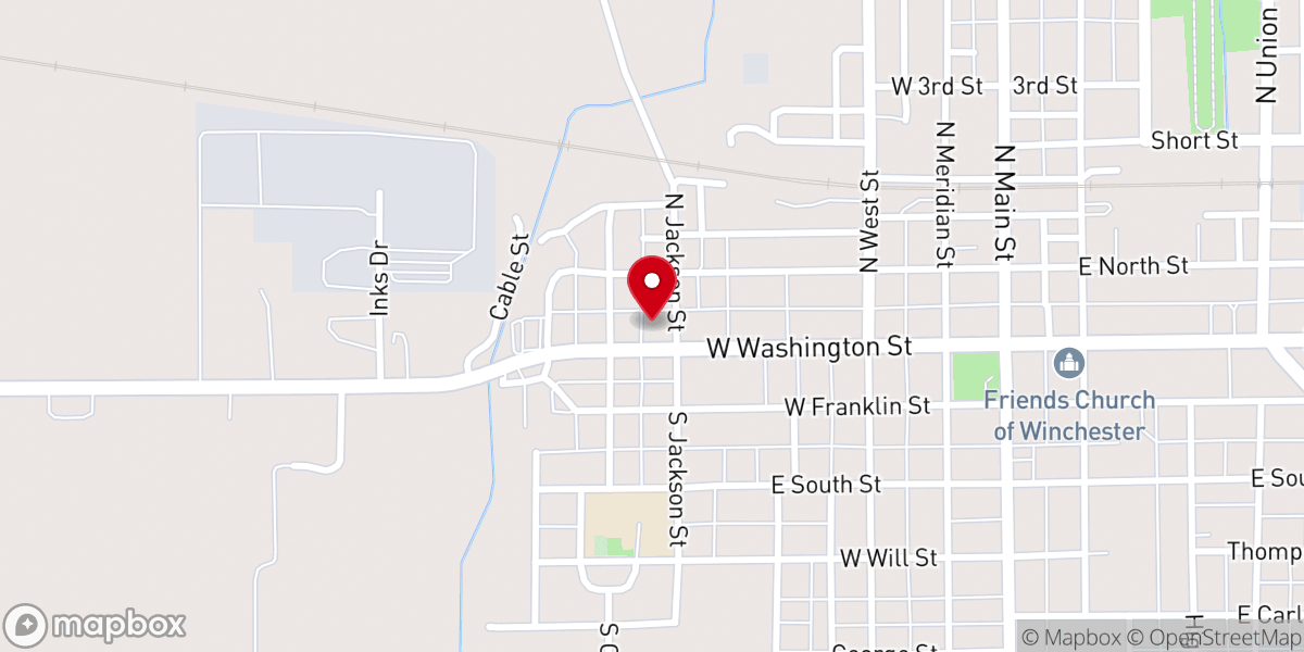 Map showing location of Gospel Church