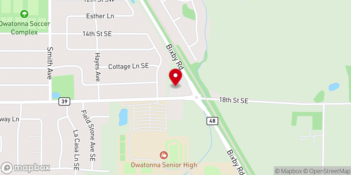 Map showing location of Cornerstone Evangelical Free