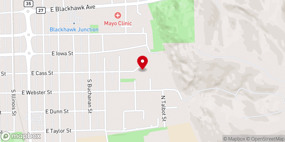 Map showing location of Faith Evangelical Free Church