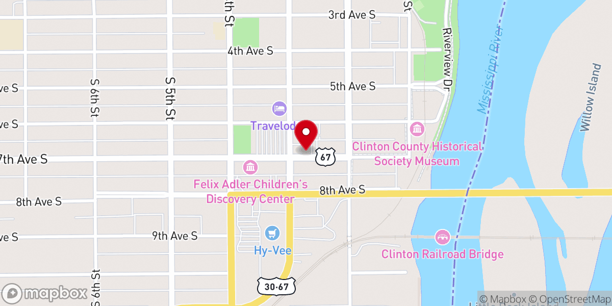 Map showing location of First Methodist Church