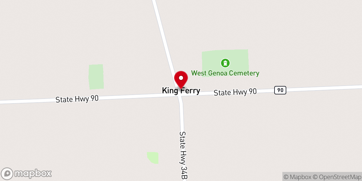 Map showing location of King Ferry