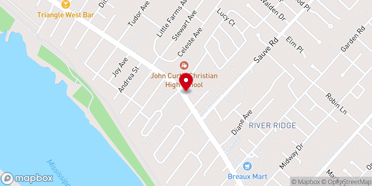 Map showing location of Saint Matthew the Apostle Catholic Church and School