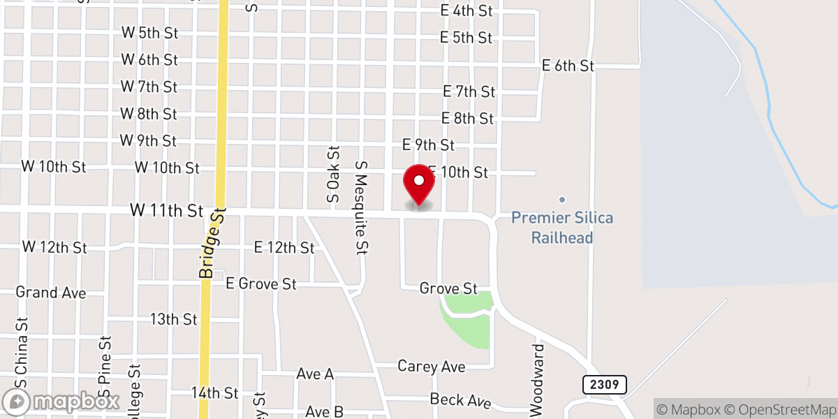 Map showing location of Mount Moriah MBC