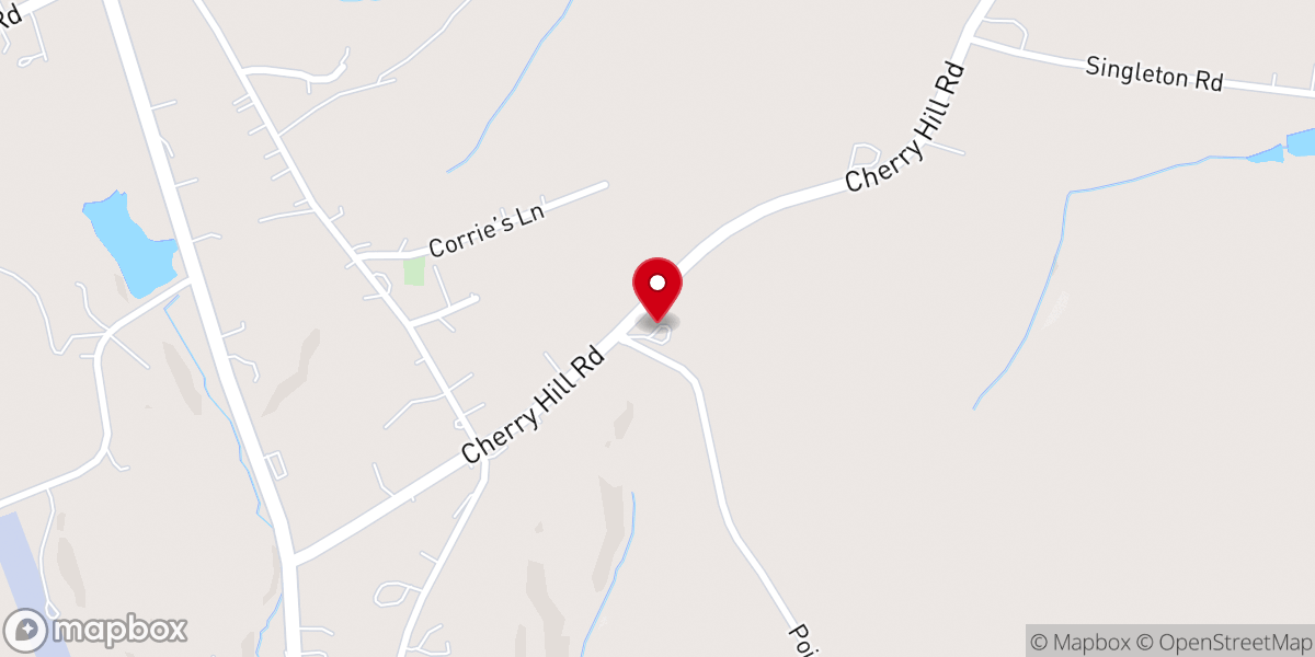 Map showing location of Cherry Hill Church