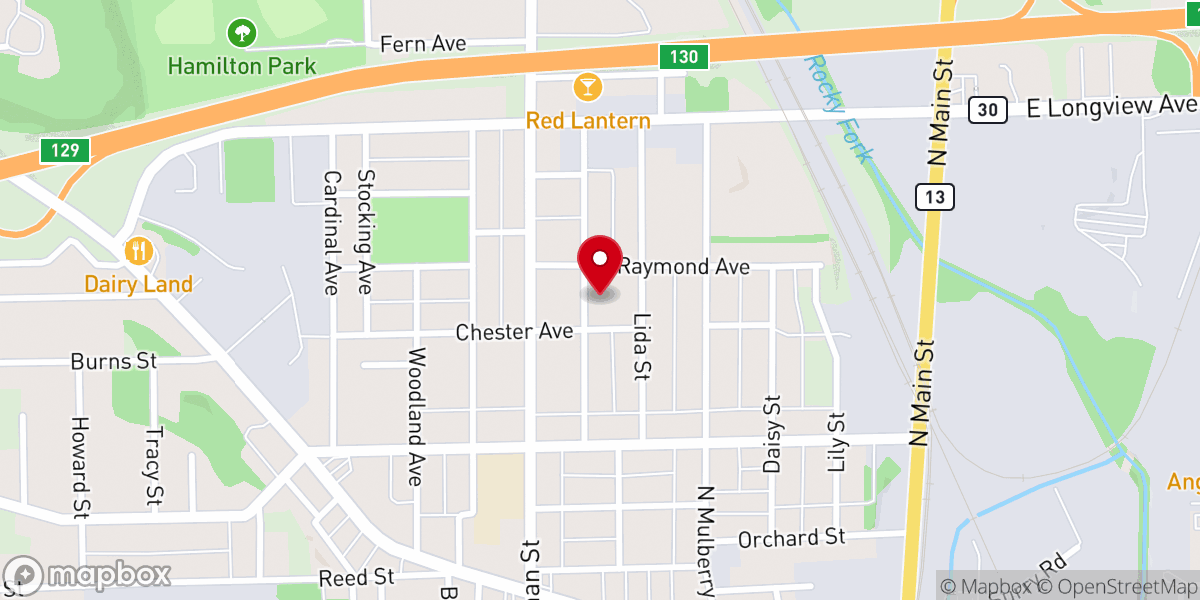 Map showing location of Greater Saint Johns Church of God in Christ
