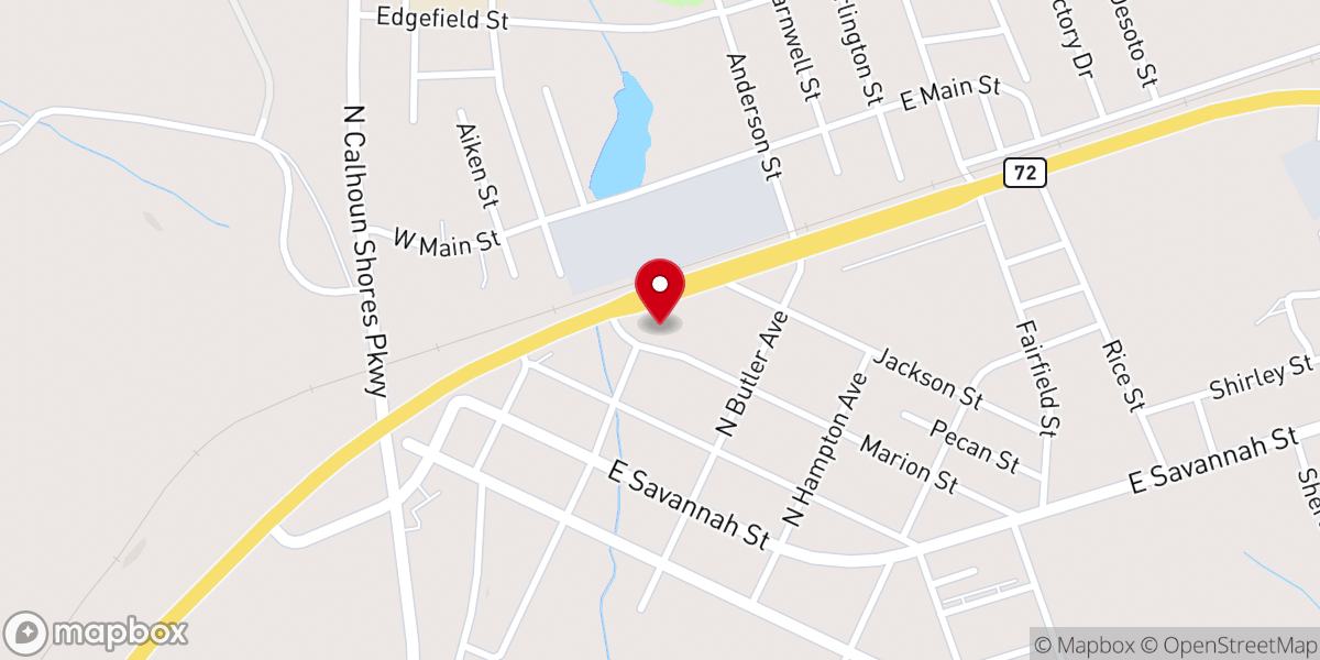 Map showing location of Northside Baptist Church