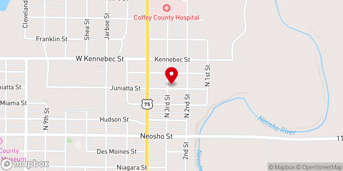 Map showing location of St Francis Xavier Catholic Church