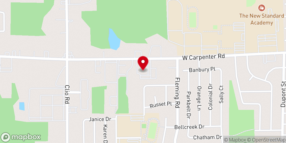 Map showing location of House of Prayer Missionary Church