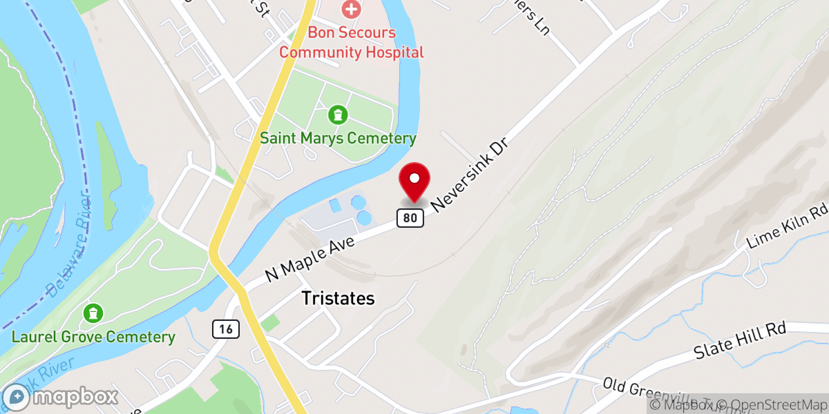 Map showing location of First Assembly of God Church