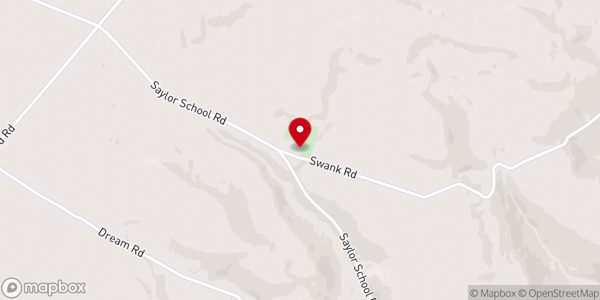 Map showing location of Thomas Mennonite Church