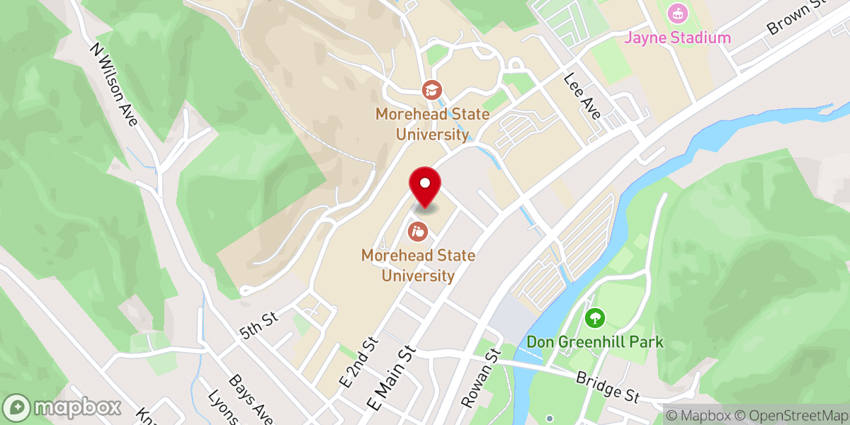 Map showing location of Baptist Campus Ministries