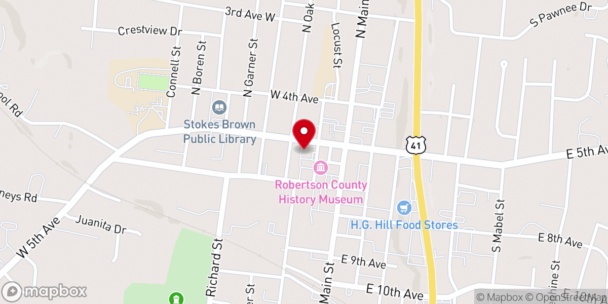 Map showing location of 5th Avenue Uniting Church