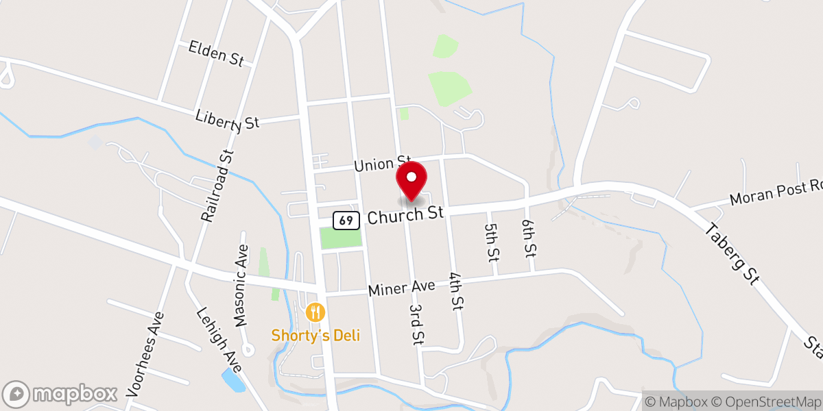 Map showing location of St. John the Evangelist / St. Mary Mount Carmel Oratory