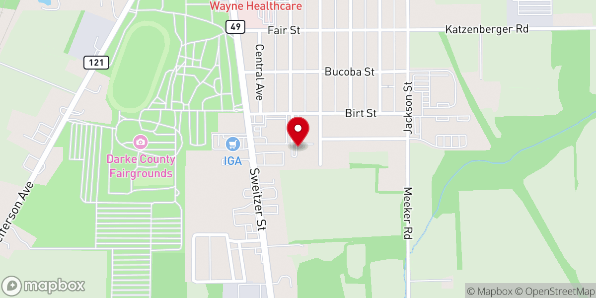 Map showing location of Triumphant Christian Center