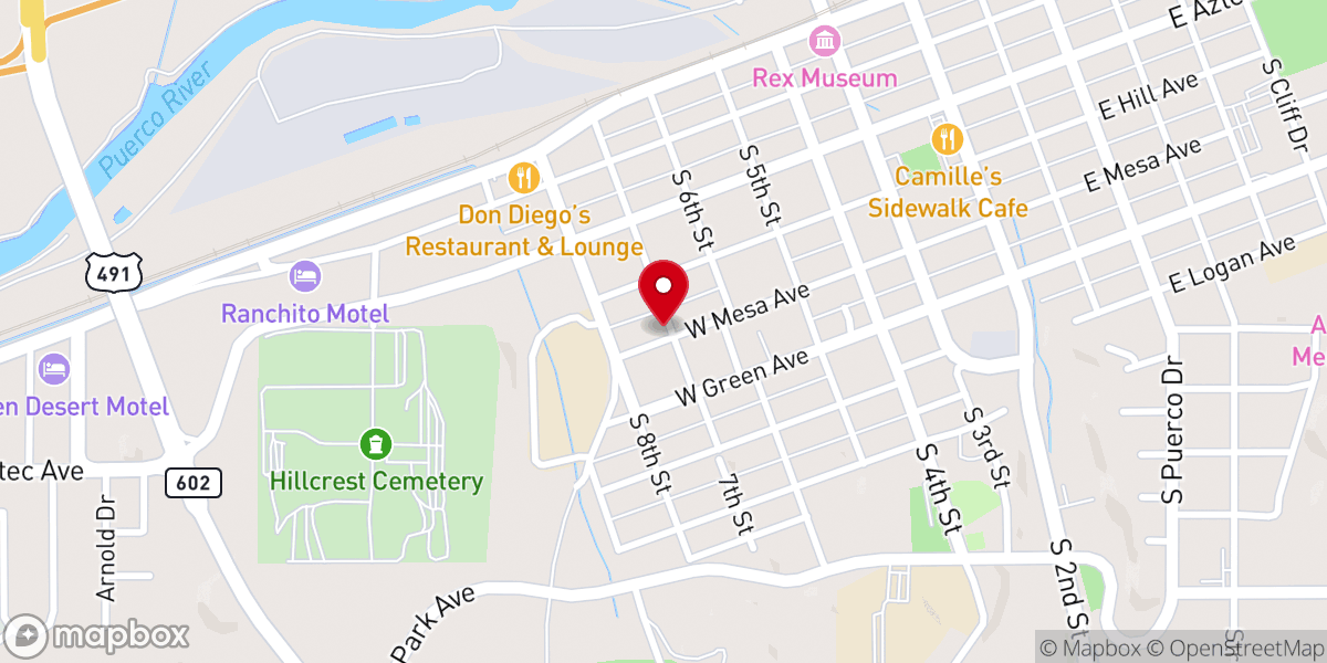 Map showing location of New Hope Pentecostal Church