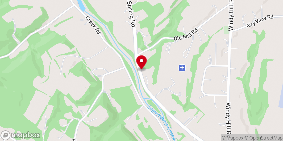 Map showing location of Mountain View Christian Fellowship Church
