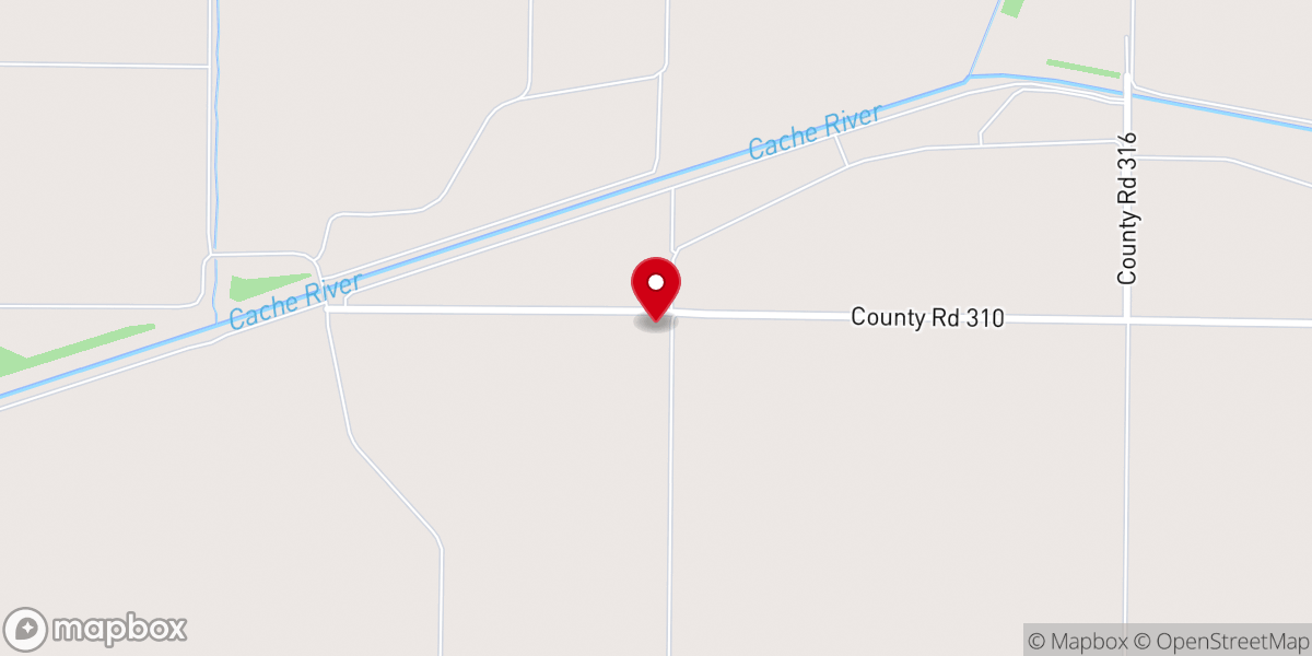 Map showing location of Walnut Hill Church