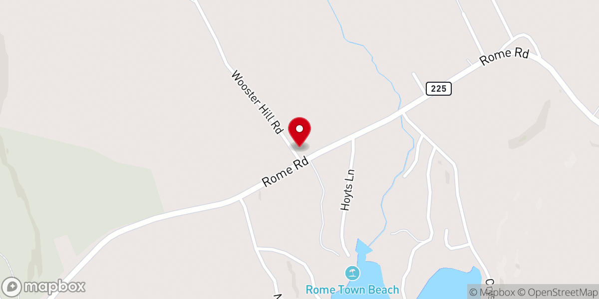 Map showing location of Rome Baptist Church