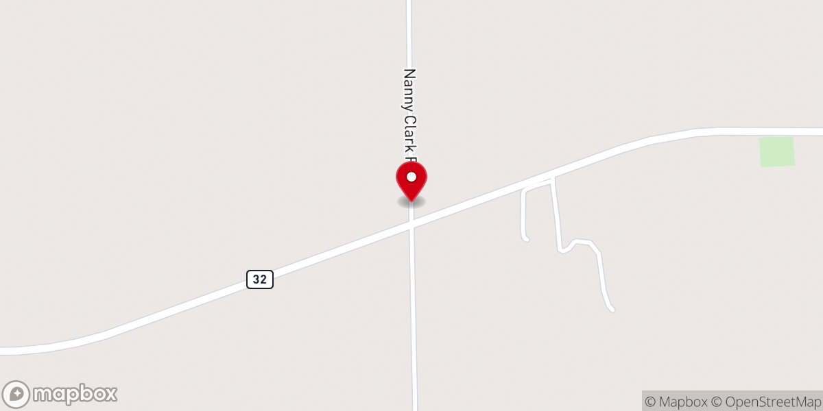 Map showing location of Cluster Church