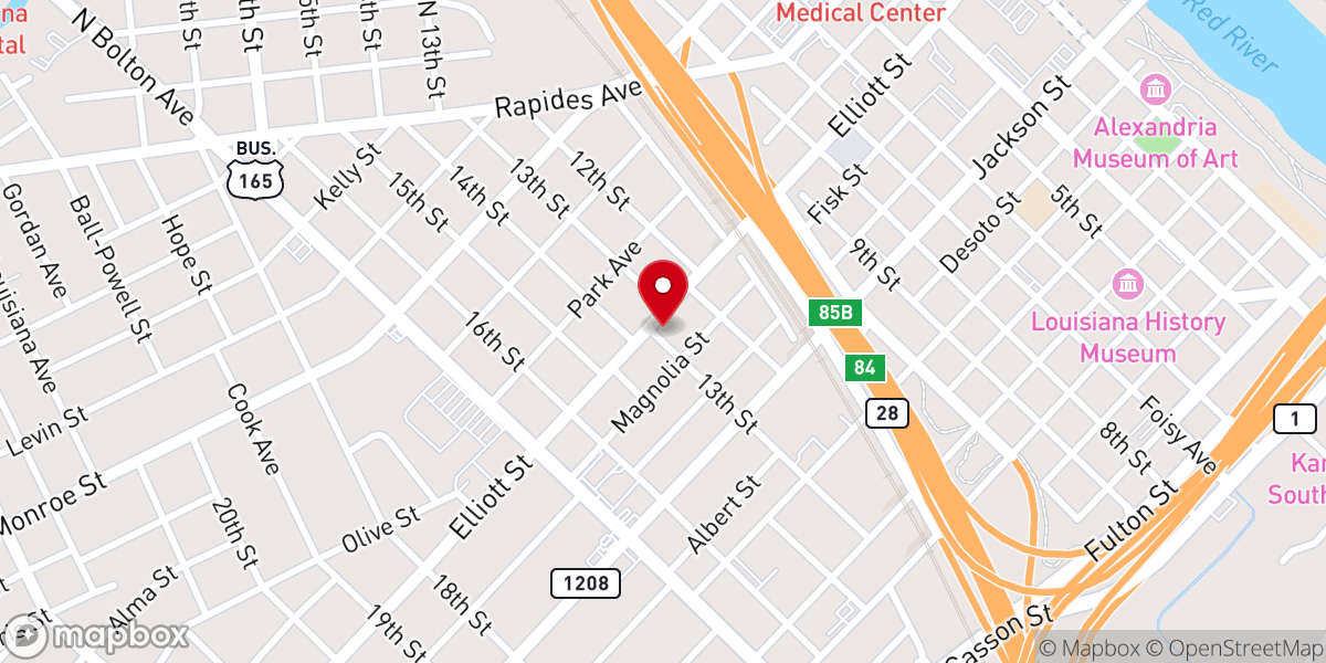 Map showing location of Unitarian Fellowship