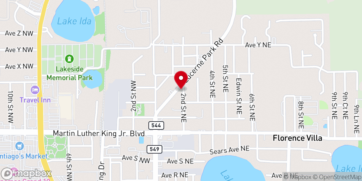 Map showing location of Pentecostal Church of God