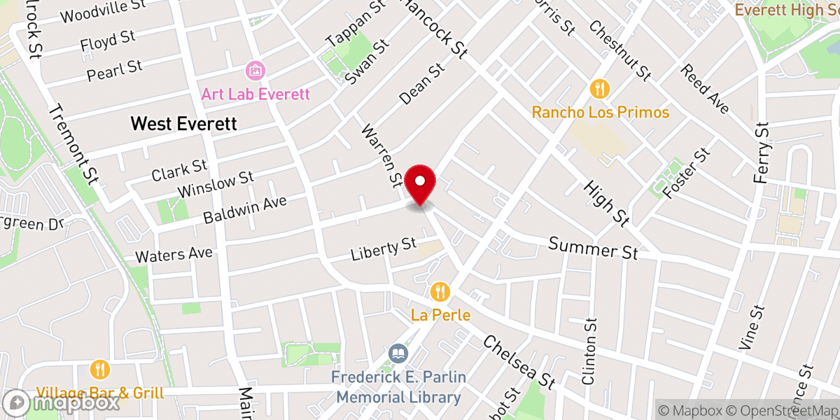 Map showing location of North Shore Evangelical Church