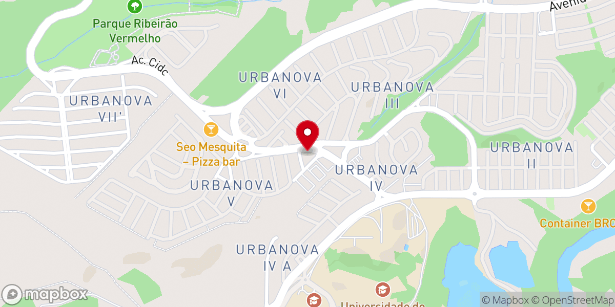 Map showing location of Igreja Batista Sião