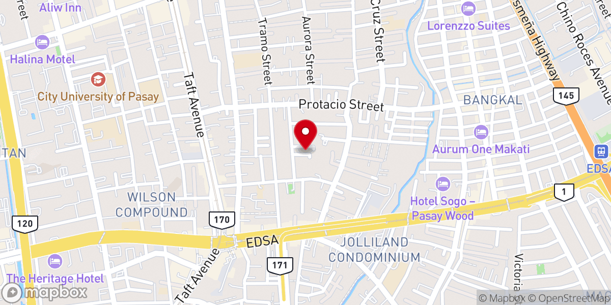 Map showing location of United Pentecostal Church Pasay City