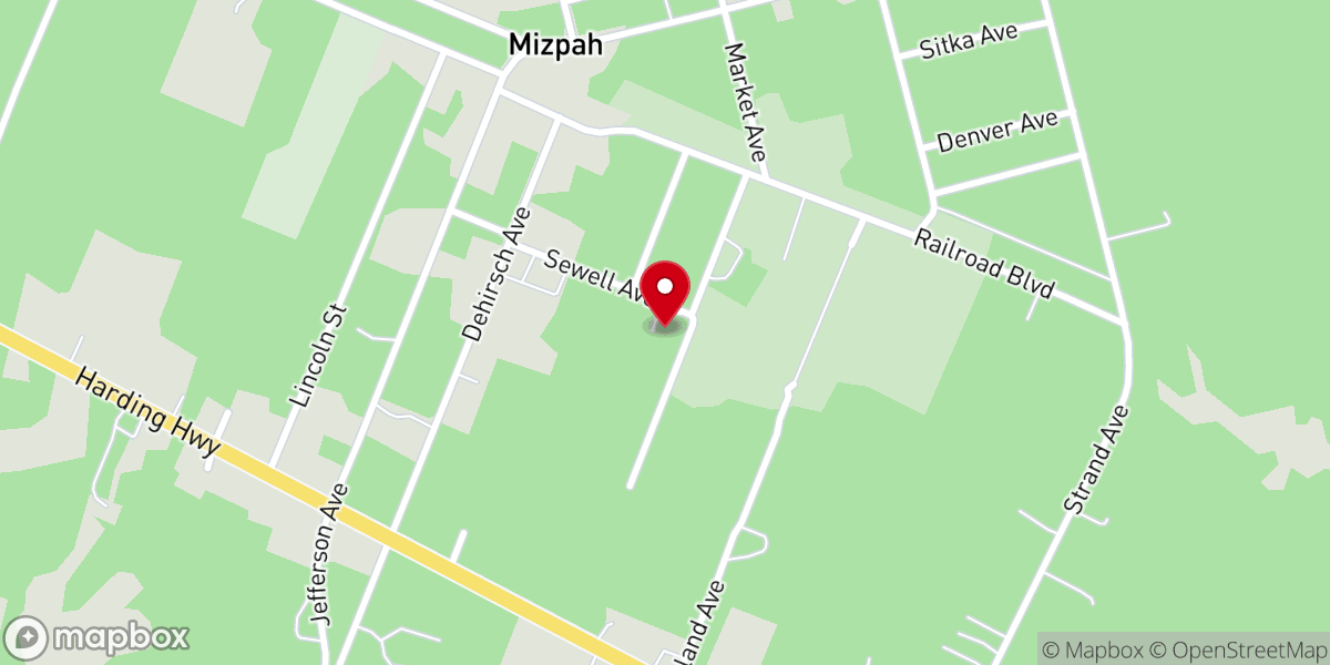 Map showing location of St. John AME Zion church