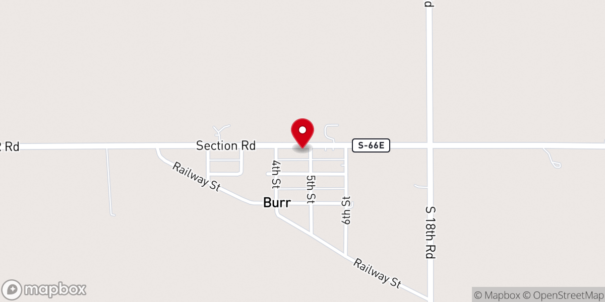 Map showing location of Hope Lutheran Church