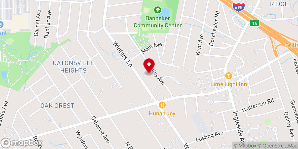 Map showing location of Bethel Pentecostal Assembly