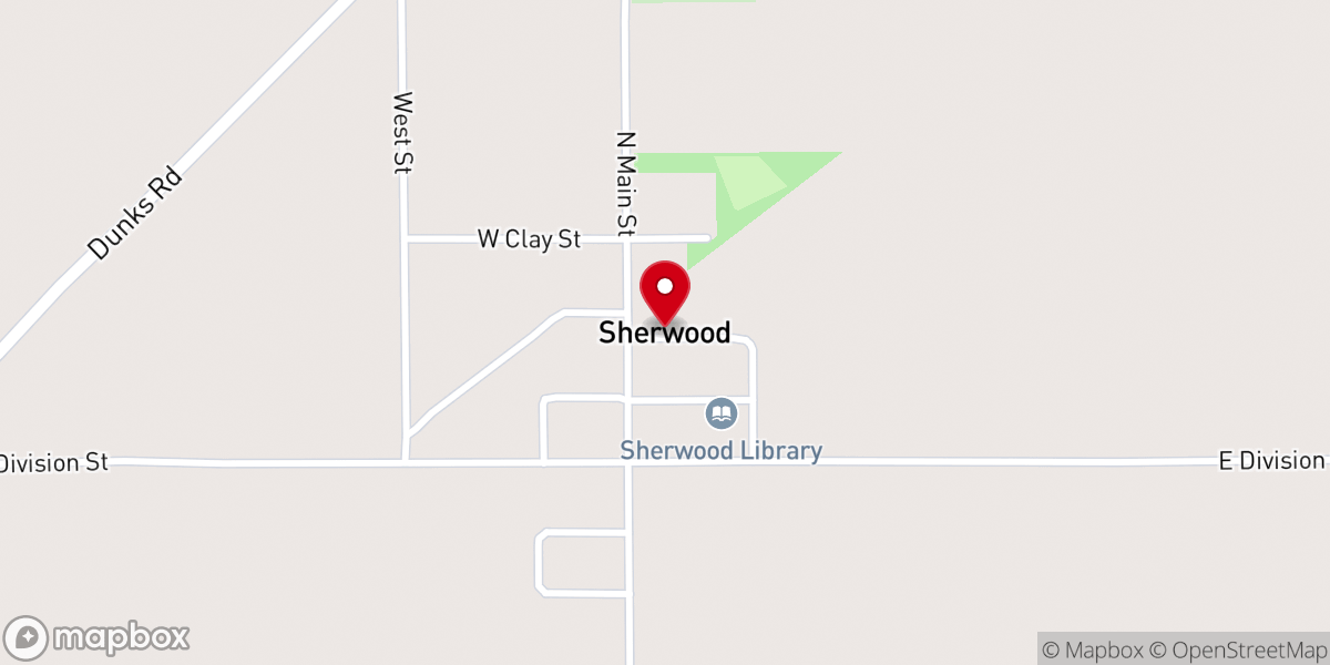 Map showing location of Sherwood