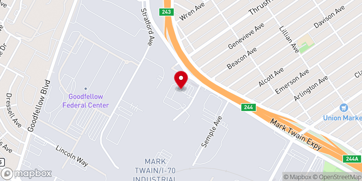 Map showing location of Greater Bread of Life Missionary Baptist Church