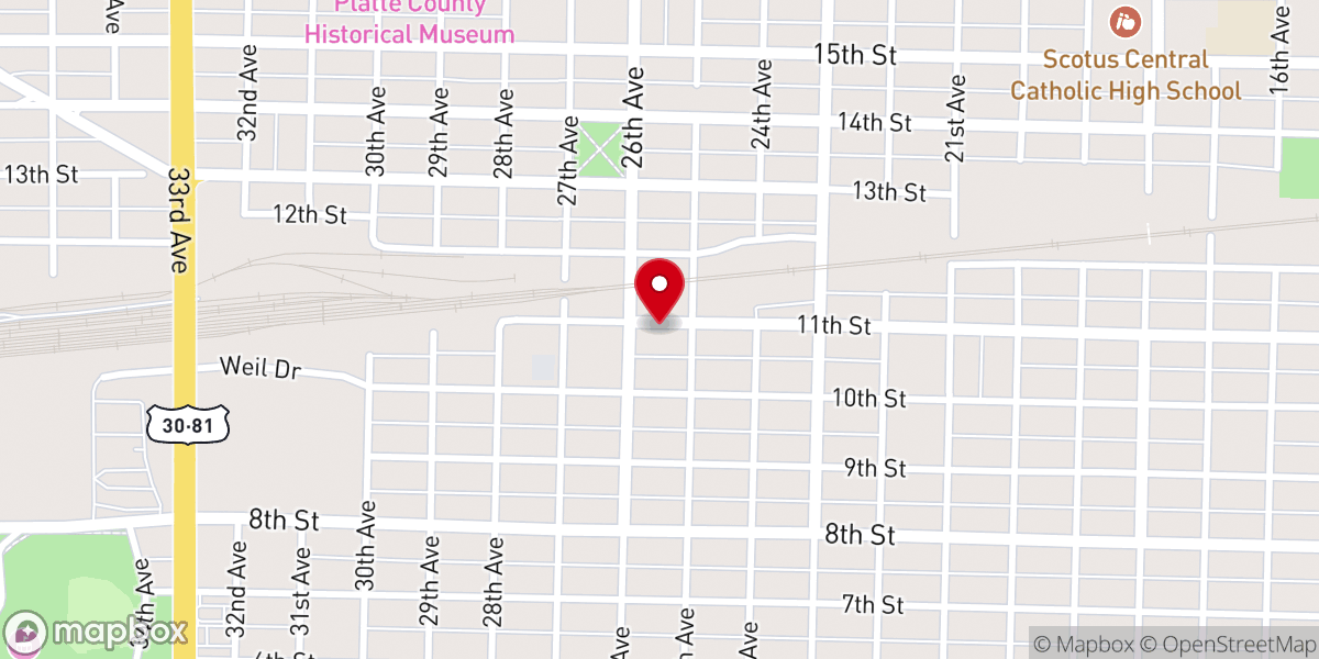 Map showing location of Apostolic Assembly Church