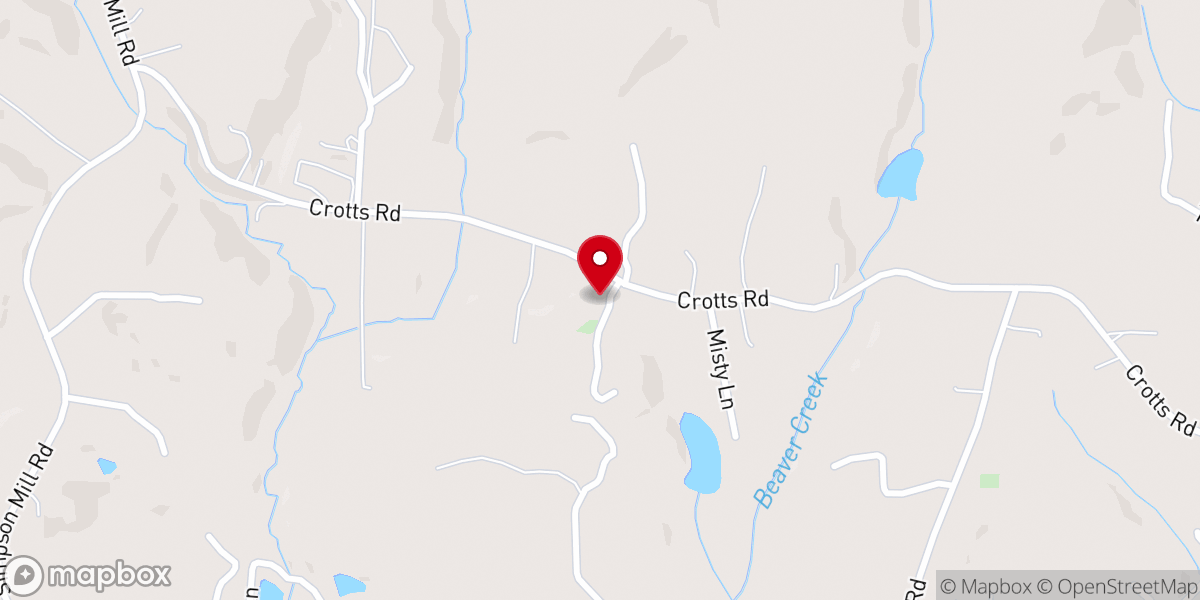 Map showing location of Black Water Baptist Church