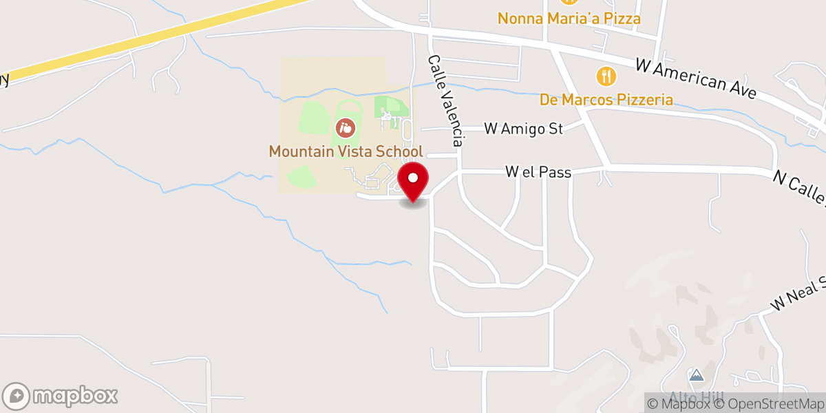 Map showing location of Oracle Church of Christ