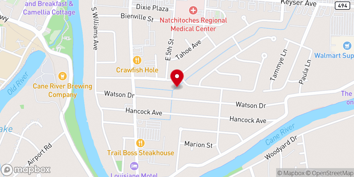 Map showing location of Abundant Life Church
