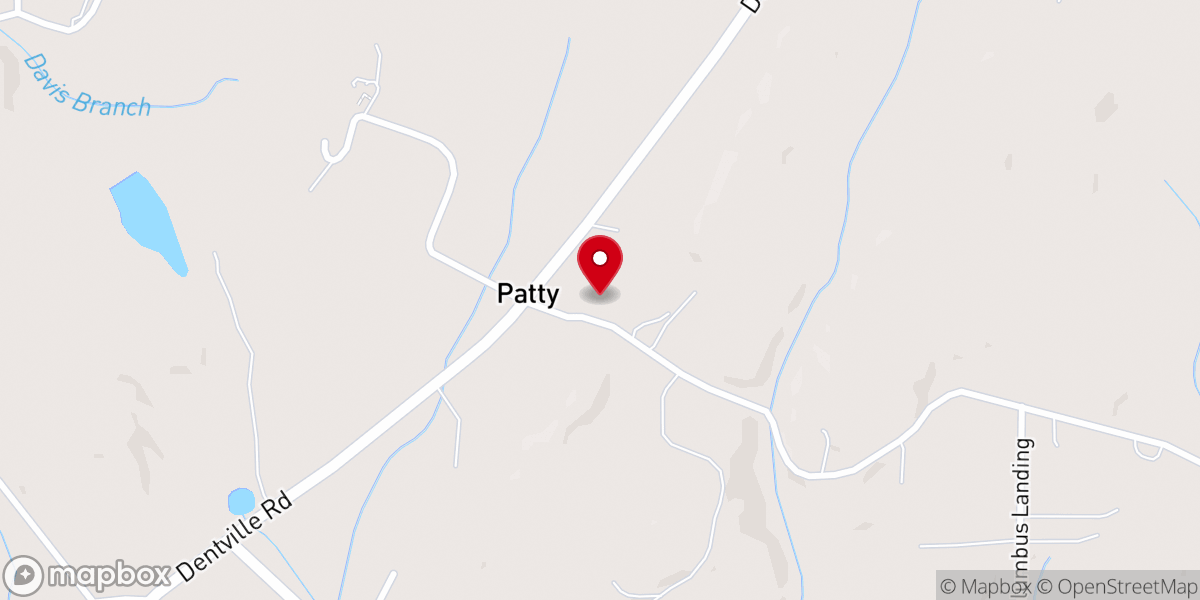 Map showing location of Patty Church of Christ