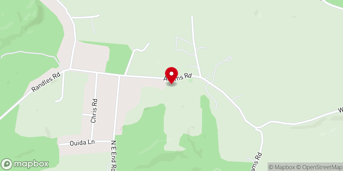 Map showing location of Solid Rock Gospel Church