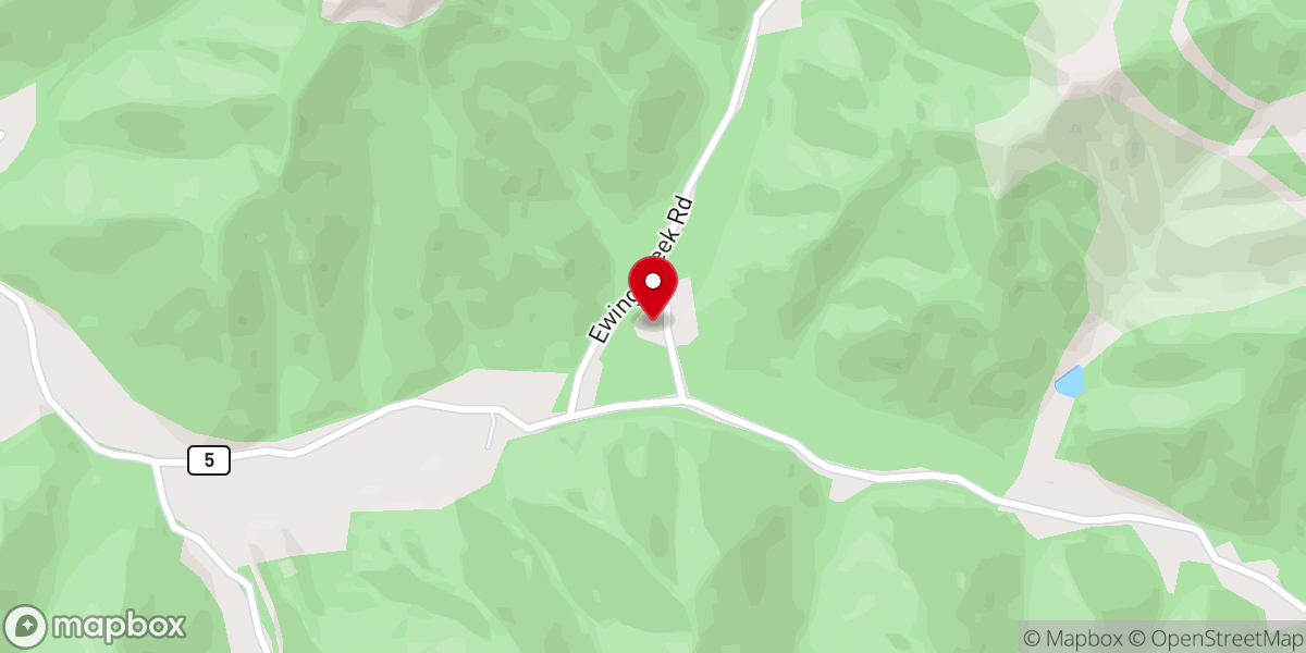 Map showing location of Toney Fork Church