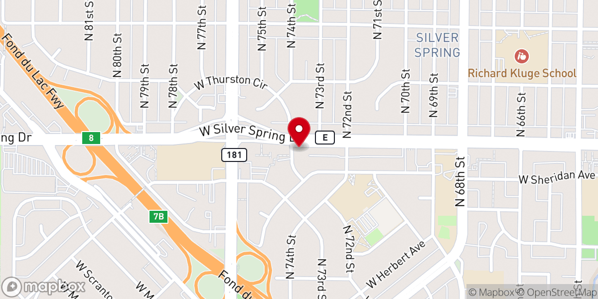 Map showing location of Silver Spring Church Of God