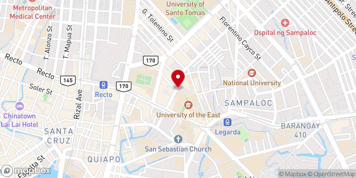 Map showing location of Victory U-Belt
