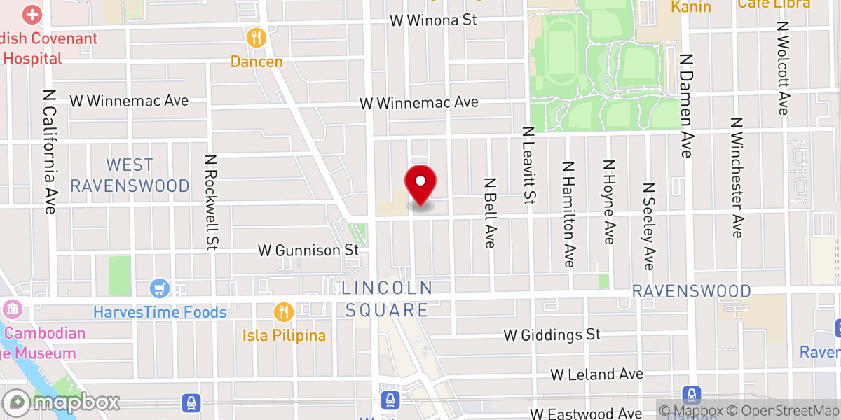 Map showing location of St. Matthias Church at Queen of Apostles Parish