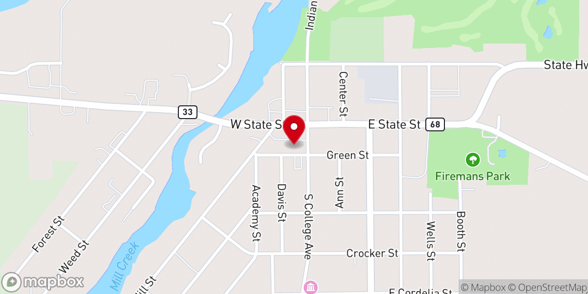 Map showing location of Annunciation Catholic Church